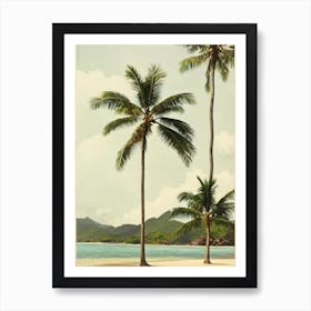 Anse Source D'Argent Beach Seychelles Vintage Art Print