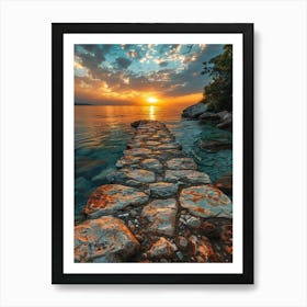 Sunset Over The Sea 2 Art Print