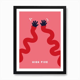 Arms High Five Art Print