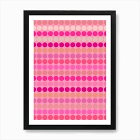 Pink Geometric Circles Art Print