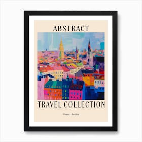 Abstract Travel Collection Poster Vienna Austria 1 Art Print