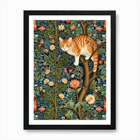 William Morris Cat In A Tree Art Print