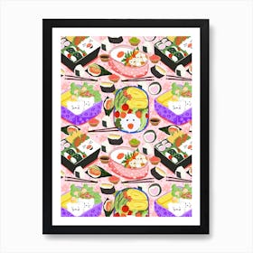 Japanese Anime Bento Art Print