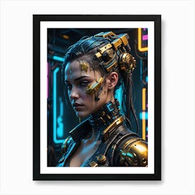 Futuristic Girl 2 Art Print