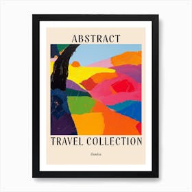 Abstract Travel Collection Poster Gambia 1 Art Print