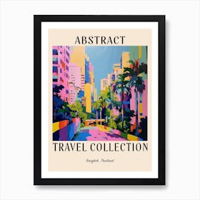 Abstract Travel Collection Poster Bangkok Thailand 1 Art Print