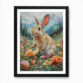 Himalayan Rabbit Painting 3 Art Print