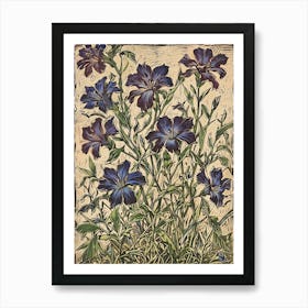 Blue Flowers Art Print