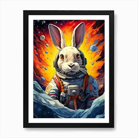 Rabbit In Space Art Print