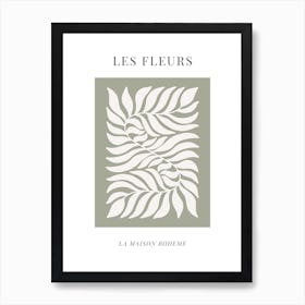 Sage & Cream Les Fleurs 1 Art Print