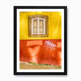 Window And Graffiti Art Print