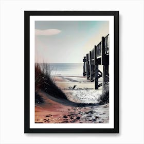 Beach Pier Art Print