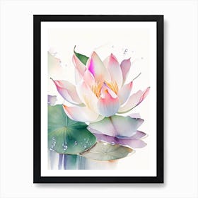 Lotus Flower Petals Watercolour 4 Art Print