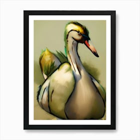 Duck beautiful Art Print