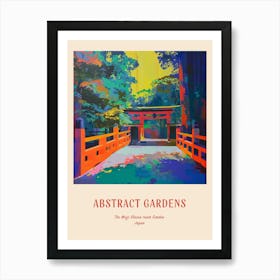 Colourful Gardens The Meiji Shrine Inner Garden Japan 2 Red Poster Art Print