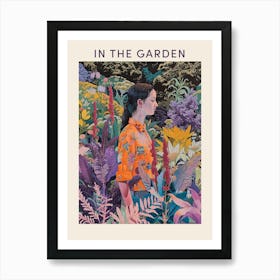 In The Garden Poster Purple 4 Art Print