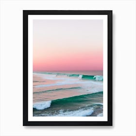 Brighton Beach, Australia Pink Photography 2 Art Print