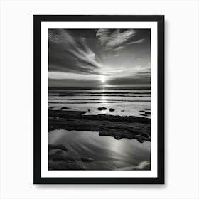 Sun Setting Over The Sea Art Print