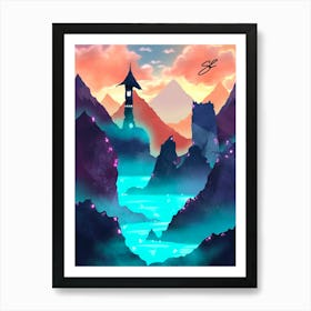 Imaginary world Art Print