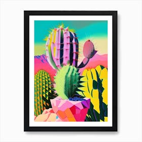 Gymnocalycium Cactus Modern Abstract Pop Art Print