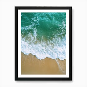 Sand And Water On The Beach Art Print