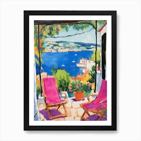 Bodrum Turkey 4 Fauvist Painting Póster