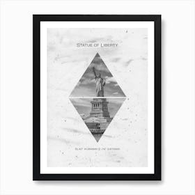 New York City Statue Of Liberty Coordinates Art Print