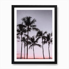 Palm Tree Sunsets Art Print