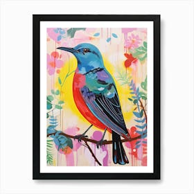 Colourful Bird Painting Dipper 1 Art Print