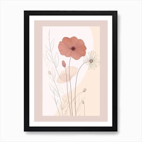 Flower Line Art 2 Art Print