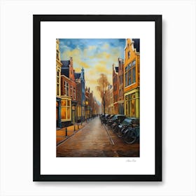 Amsterdam. Holland. beauty City . Colorful buildings. Simplicity of life. Stone paved roads.21 Art Print