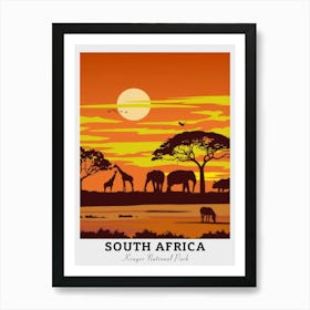 South Africa At Sunset Travel 1 Art Print