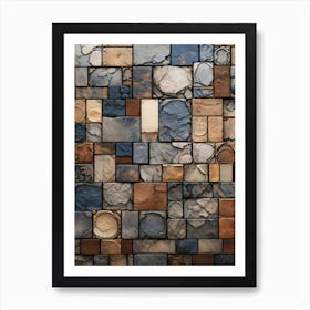 Abstract Stone Wall Art Print