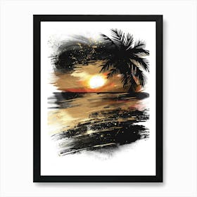 Sunset At The Beach 37 Art Print