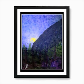 Moon above Art Print