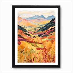 Autumn National Park Painting Berchtesgaden National Park Germany 2 Art Print