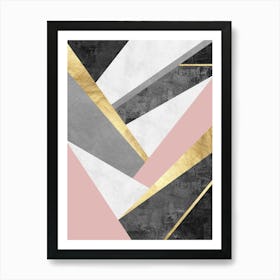 Geometric textures composition 5 Art Print