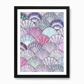 Colored seashells. Seashells. Summer. 19 Art Print