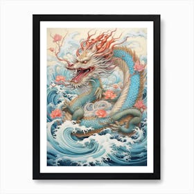 Dragon Close Up Traditional Chinese Style 3 Art Print