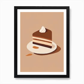 Cinnamon Cake Dessert Simplicity Flower Art Print