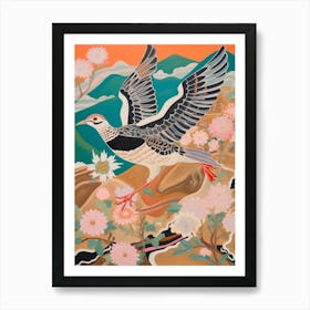 Maximalist Bird Painting Lapwing 1 Art Print