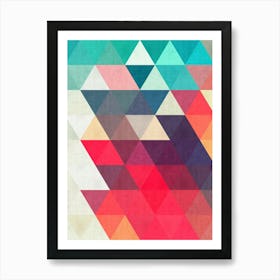 Harmonious composition of triangles 3 Art Print