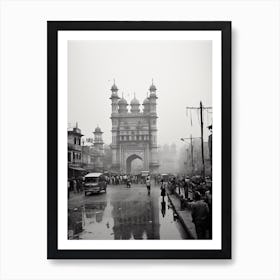 Lahore, Pakistan, Black And White Old Photo 4 Art Print