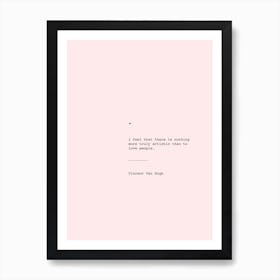 Van Gogh Quote Art Print