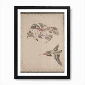 Birds Album Of Sketches by Katsushika Hokusai And His Disciples, Katsushika Hokusai Art Print