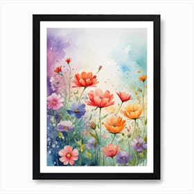 Watercolor Flowers 20 Art Print