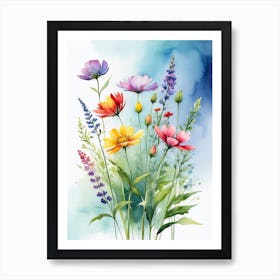 Watercolor Flowers Art Print