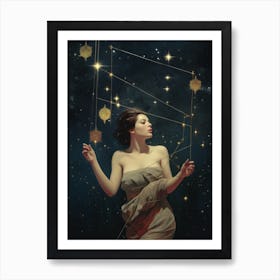 Whimsical Lady Universe Celestial 12 Art Print