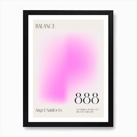 Balance Angel Numbers 888 Aura Art Print