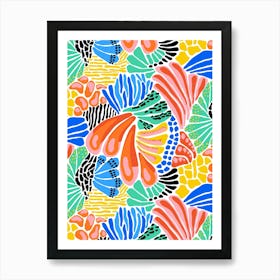 Abstract Rainbow Maximalism Animal Style Print Art Print